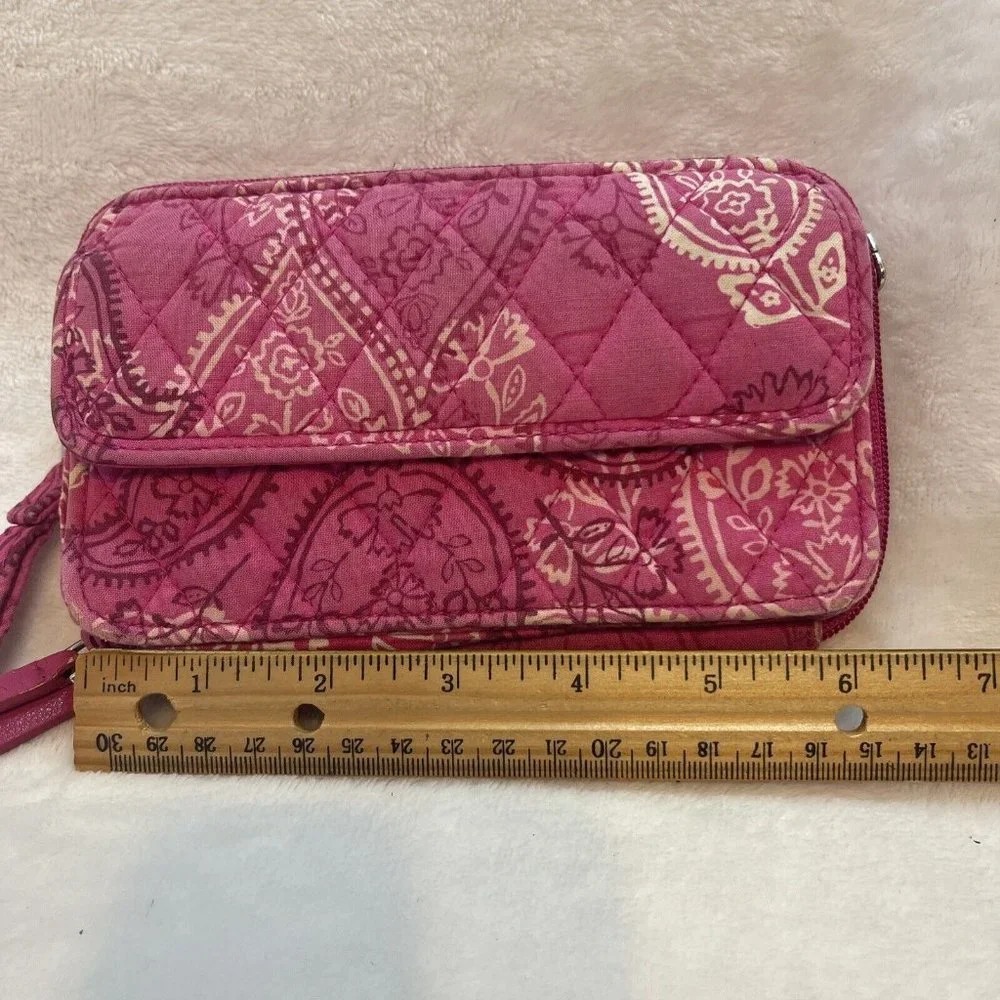 Vera Bradley Wallet Wristlet Pink Paisley - Picture 11 of 12